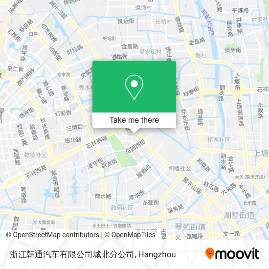 浙江韩通汽车有限公司城北分公司 map