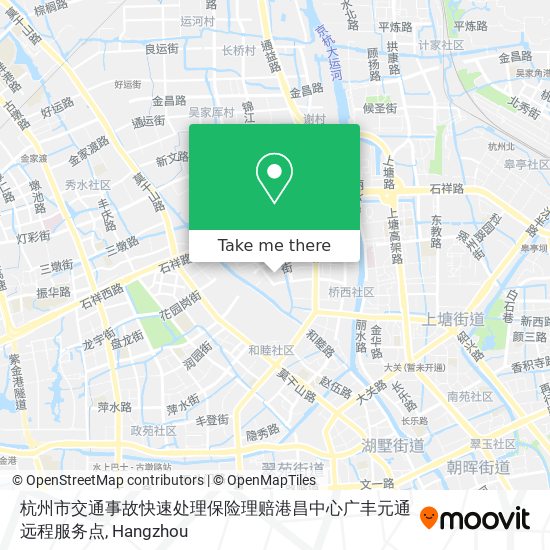 杭州市交通事故快速处理保险理赔港昌中心广丰元通远程服务点 map