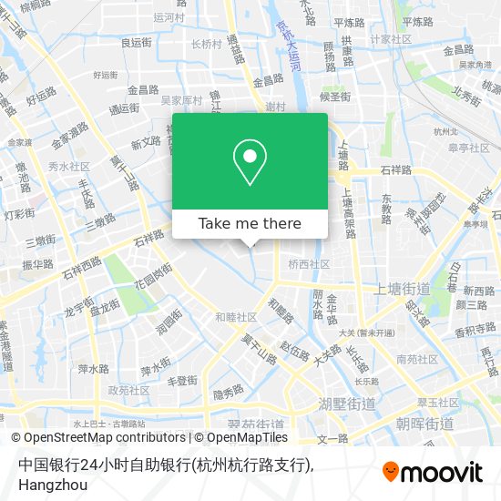 中国银行24小时自助银行(杭州杭行路支行) map