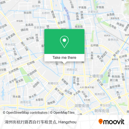 湖州街杭行路西自行车租赁点 map