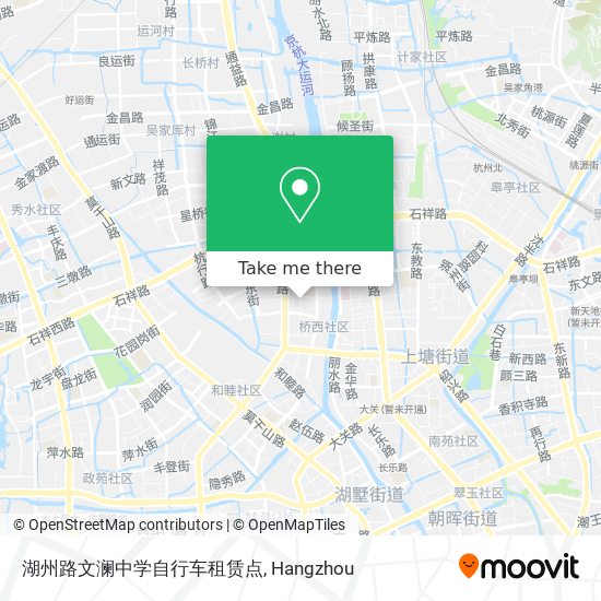 湖州路文澜中学自行车租赁点 map