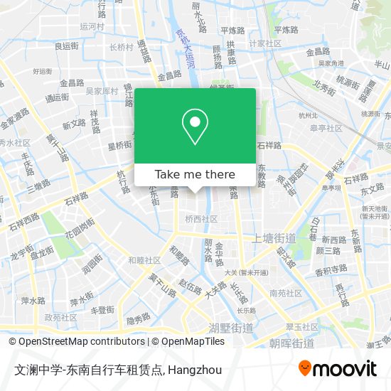 文澜中学-东南自行车租赁点 map