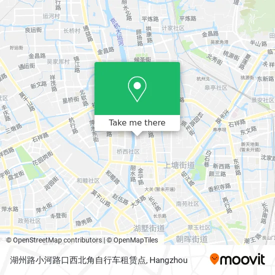 湖州路小河路口西北角自行车租赁点 map
