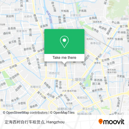 定海西村自行车租赁点 map