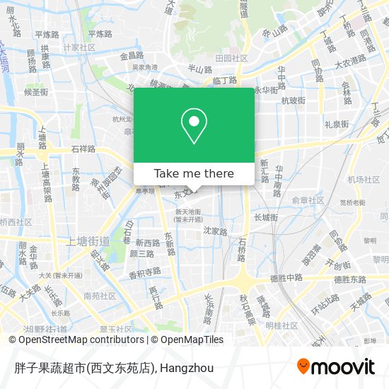 胖子果蔬超市(西文东苑店) map