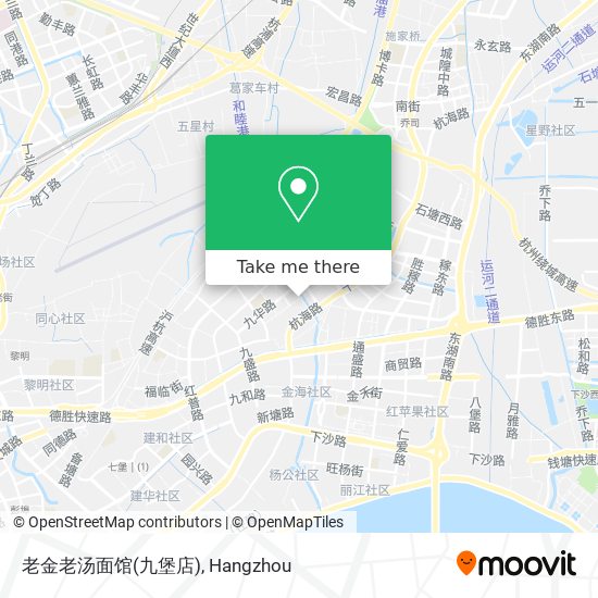老金老汤面馆(九堡店) map