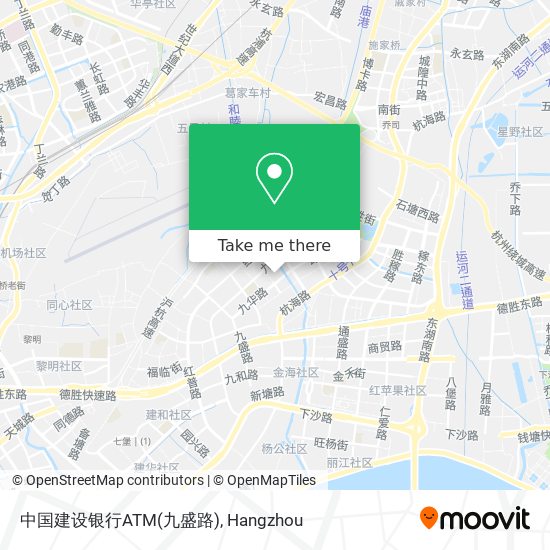 中国建设银行ATM(九盛路) map