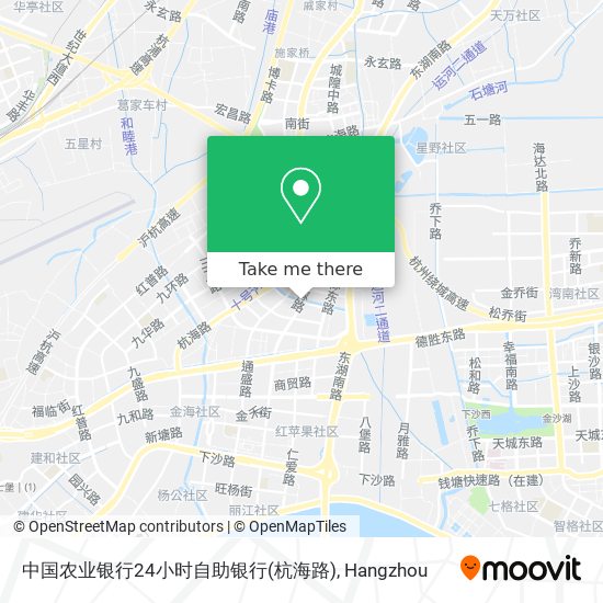 中国农业银行24小时自助银行(杭海路) map