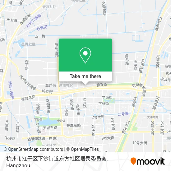 杭州市江干区下沙街道东方社区居民委员会 map
