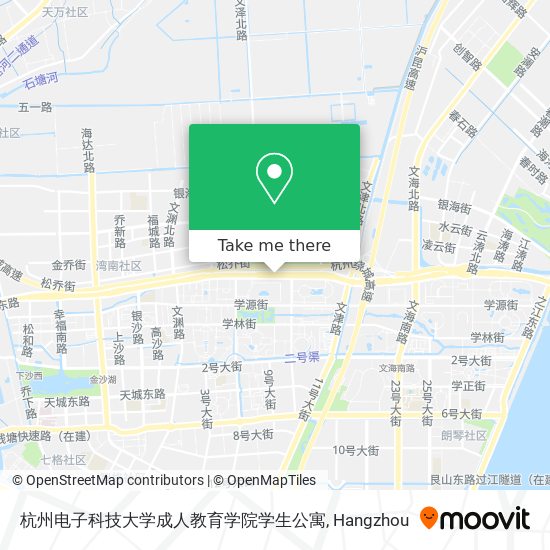 杭州电子科技大学成人教育学院学生公寓 map