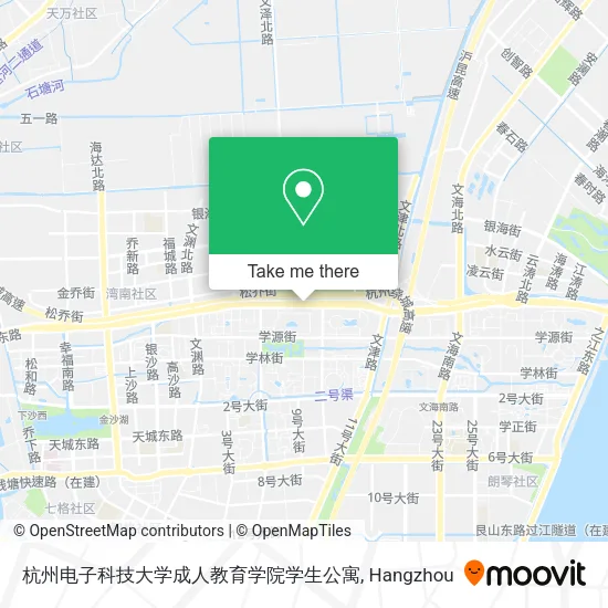 杭州电子科技大学成人教育学院学生公寓 map