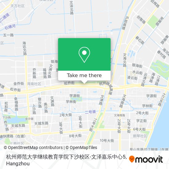 杭州师范大学继续教育学院下沙校区-文泽嘉乐中心5 map