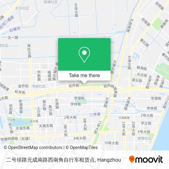 二号坝路元成南路西南角自行车租赁点 map