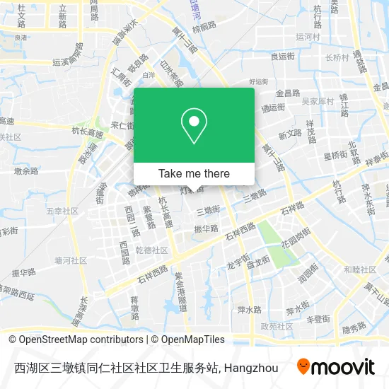 西湖区三墩镇同仁社区社区卫生服务站 map