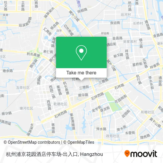 杭州浦京花园酒店停车场-出入口 map
