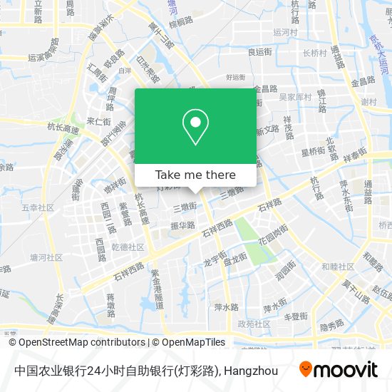 中国农业银行24小时自助银行(灯彩路) map