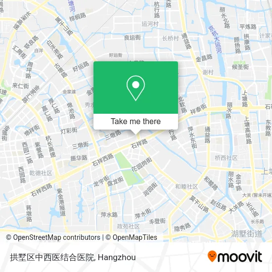 拱墅区中西医结合医院 map