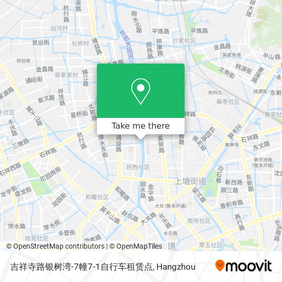 吉祥寺路银树湾-7幢7-1自行车租赁点 map