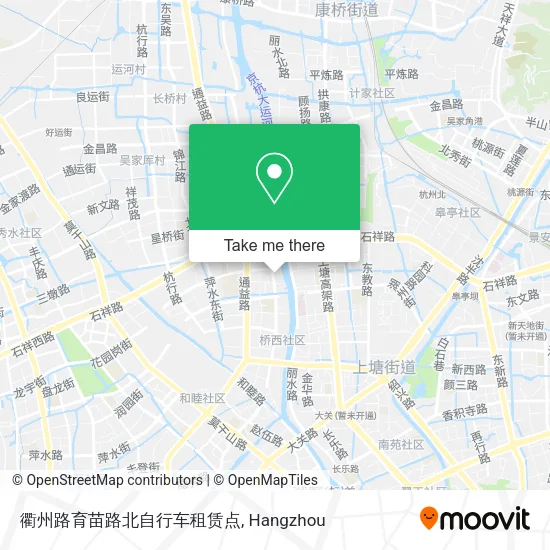 衢州路育苗路北自行车租赁点 map