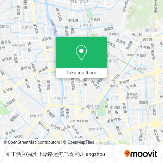 布丁酒店(杭州上塘路运河广场店) map