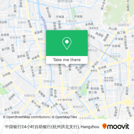 中国银行24小时自助银行(杭州拱北支行) map