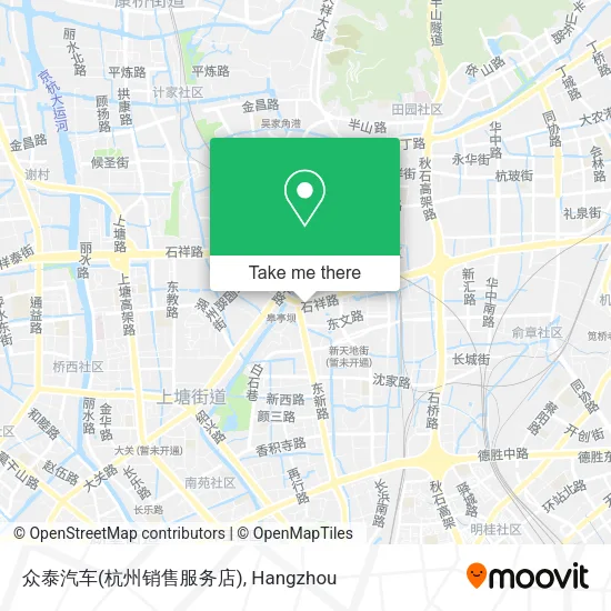 众泰汽车(杭州销售服务店) map