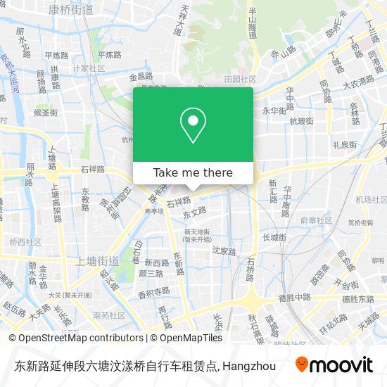 东新路延伸段六塘汶漾桥自行车租赁点 map