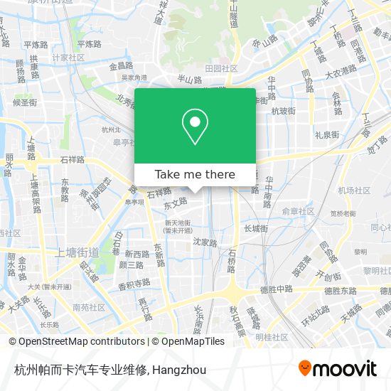 杭州帕而卡汽车专业维修 map