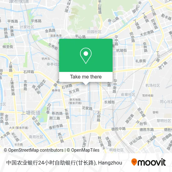 中国农业银行24小时自助银行(甘长路) map