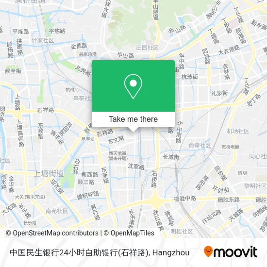 中国民生银行24小时自助银行(石祥路) map