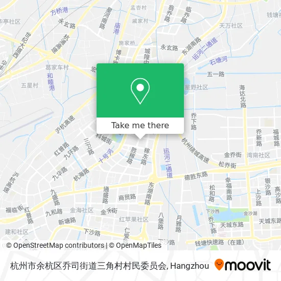 杭州市余杭区乔司街道三角村村民委员会 map