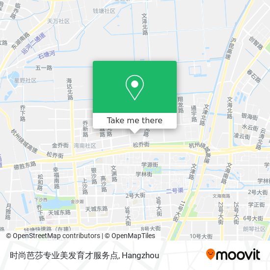 时尚芭莎专业美发育才服务点 map