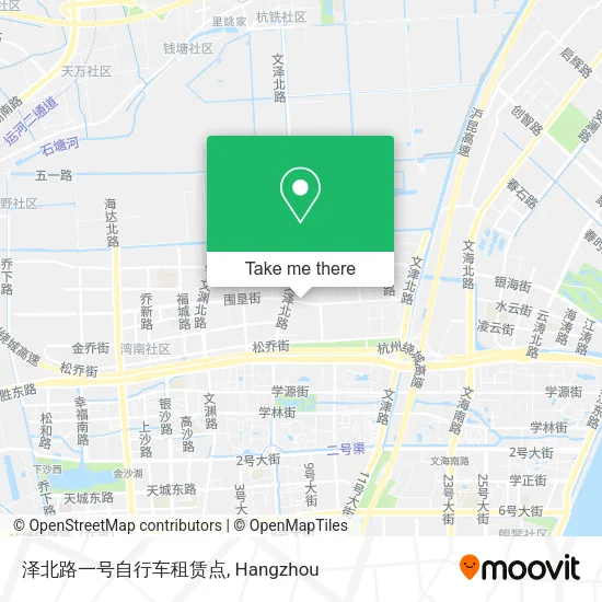 泽北路一号自行车租赁点 map