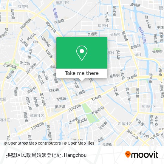 拱墅区民政局婚姻登记处 map