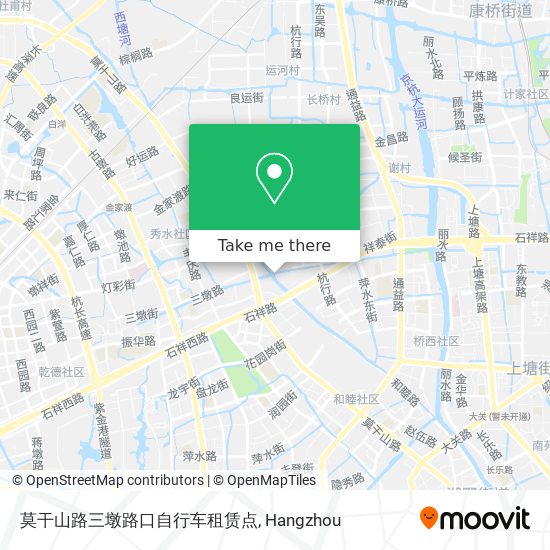 莫干山路三墩路口自行车租赁点 map