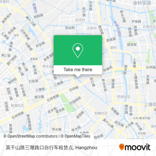 莫干山路三墩路口自行车租赁点 map