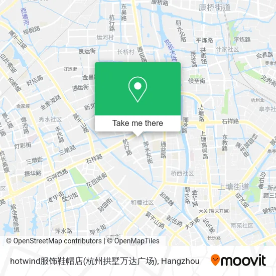 hotwind服饰鞋帽店(杭州拱墅万达广场) map