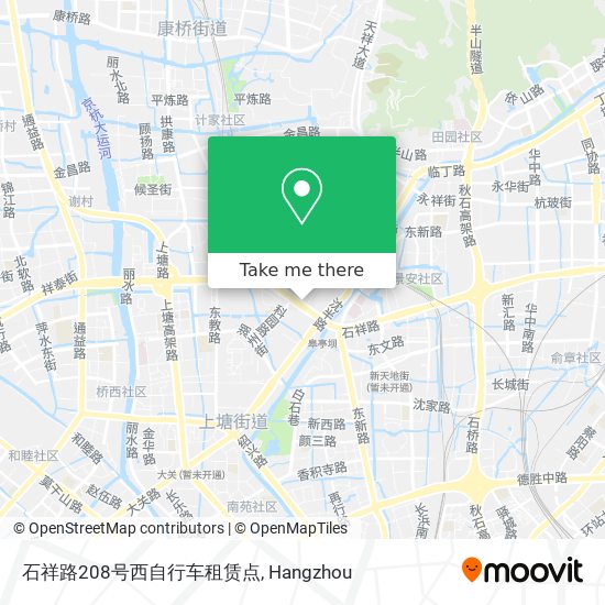 石祥路208号西自行车租赁点 map