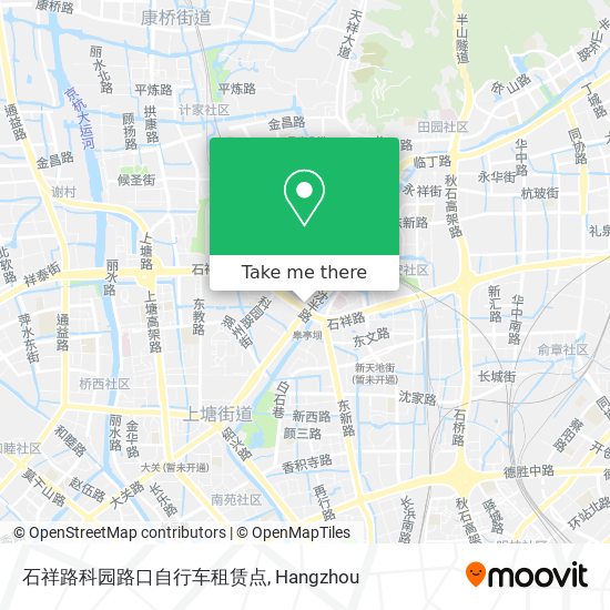 石祥路科园路口自行车租赁点 map