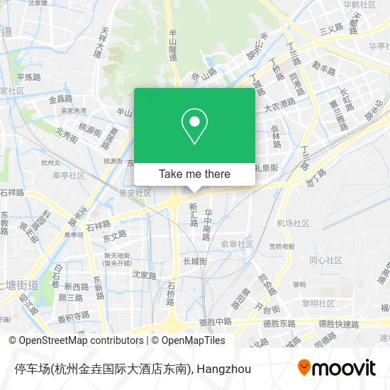 停车场(杭州金垚国际大酒店东南) map