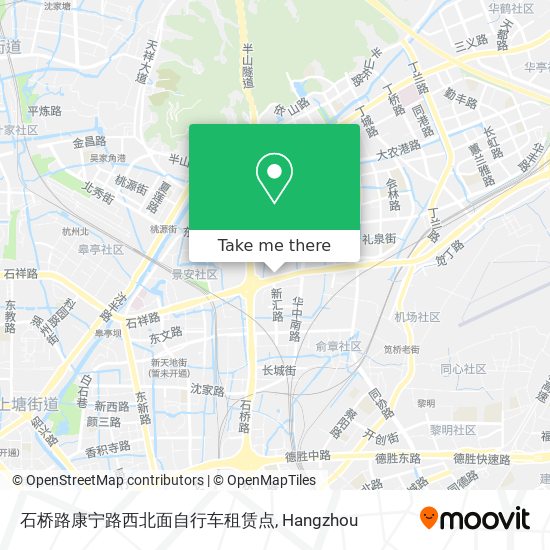 石桥路康宁路西北面自行车租赁点 map