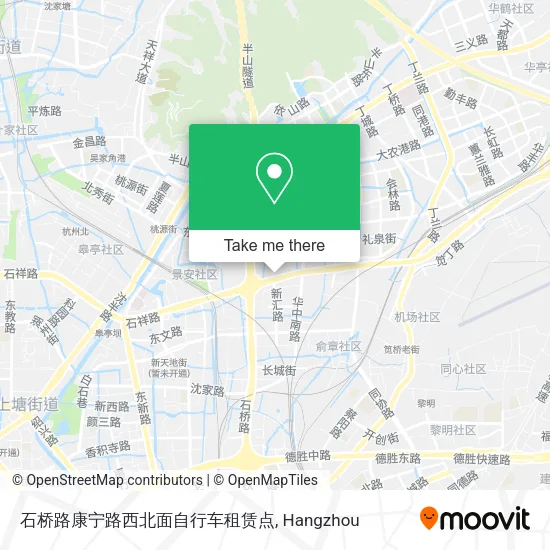 石桥路康宁路西北面自行车租赁点 map