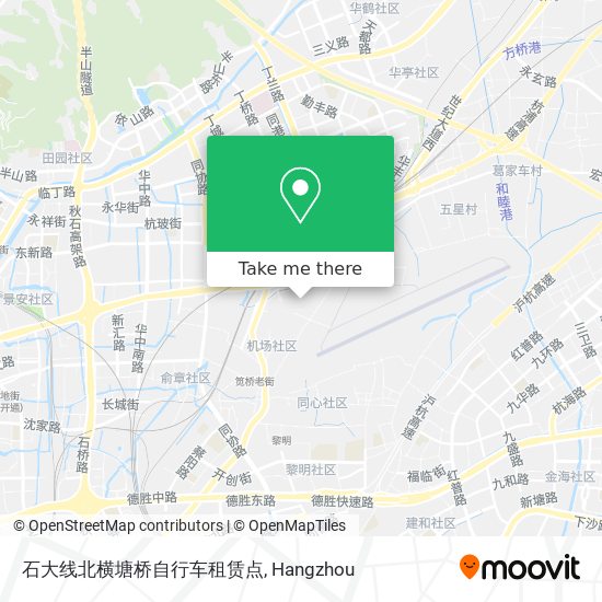 石大线北横塘桥自行车租赁点 map