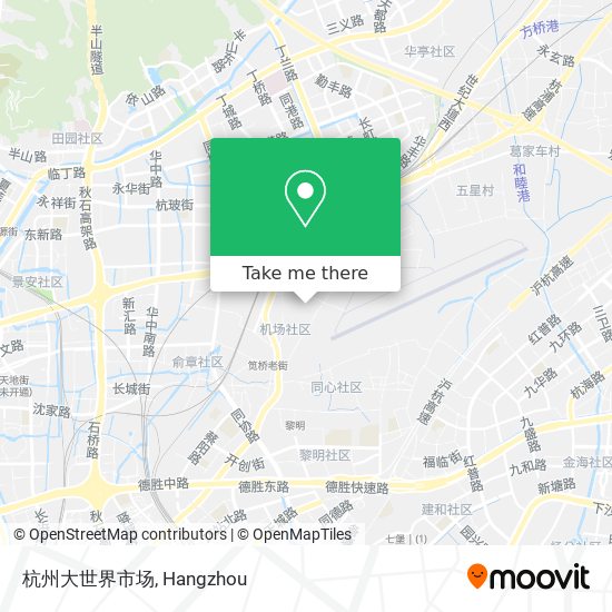 杭州大世界市场 map