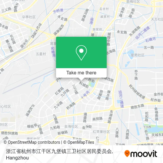 浙江省杭州市江干区九堡镇三卫社区居民委员会 map