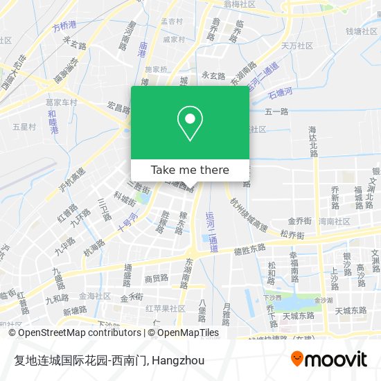 复地连城国际花园-西南门 map