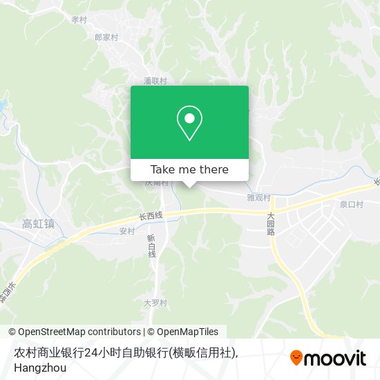 农村商业银行24小时自助银行(横畈信用社) map