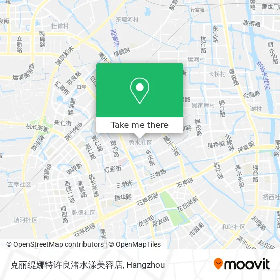 克丽缇娜特许良渚水漾美容店 map