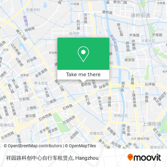 祥园路科创中心自行车租赁点 map