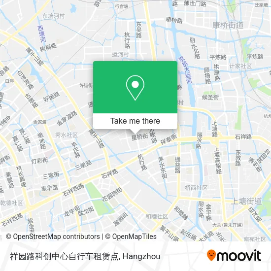 祥园路科创中心自行车租赁点 map